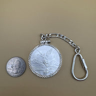 Centenario Pendant Men's KEYCHAIN Mexican Coin 925 Sterling Silver 925 1oz. Estados Unidos Mexicanos Libertad plata pura coin silver & bezel