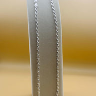 Elegant Italian 925 silver rope chain perfect for any occasion./Elegante cadena de plata italiana 925 Perfecta para cualquier ocasión