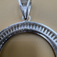 Elegant 925 Sterling Silver Coin & Bezel — Unique Statement Pendant