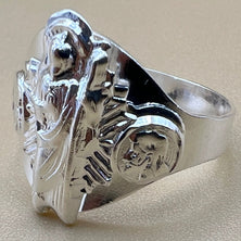 Saint Judas Sterling Silver Signet Ring, Men's ring, religious ring, Catholic gift ring, Christian jewelry, 925k sterling silver ring