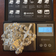Hermoso rosario de plata esterlina 925 hecho a mano, regalo perfecto (21 pulgadas)