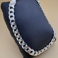 Pulsera elegante de plata 925, eslabón cubano |Elegant 925 silver Cuban link bracelet