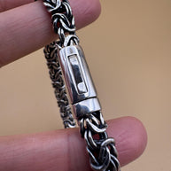 925 sterling silver Byzantine bracelet handmade | Pulsera bizantina de plata 925 Hecho a mano