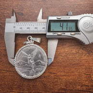 Centenario Pendant Men's Necklace Mexican Coin 925 Sterling Silver 925k 1oz. Estados Unidos Mexicanos Libertad plata pura coin silver bezel