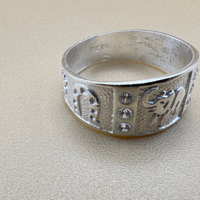 Good Luck Sterling Silver Ring Band, Lucky Ring, Lucky Symbol, Gift for men, 925k silver ring, horseshoe, talisman, good luck charm handmade