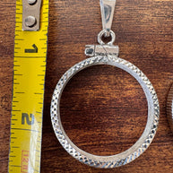 Sterling silver 925 Coin Bezel for collecting silver coins / Bisel de Plata 925 (Small Bezel)