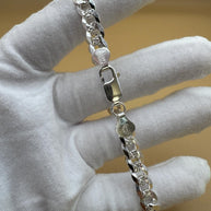 Pulsera elegante de plata 925, eslabón cubano |Elegant 925 silver Cuban link bracelet