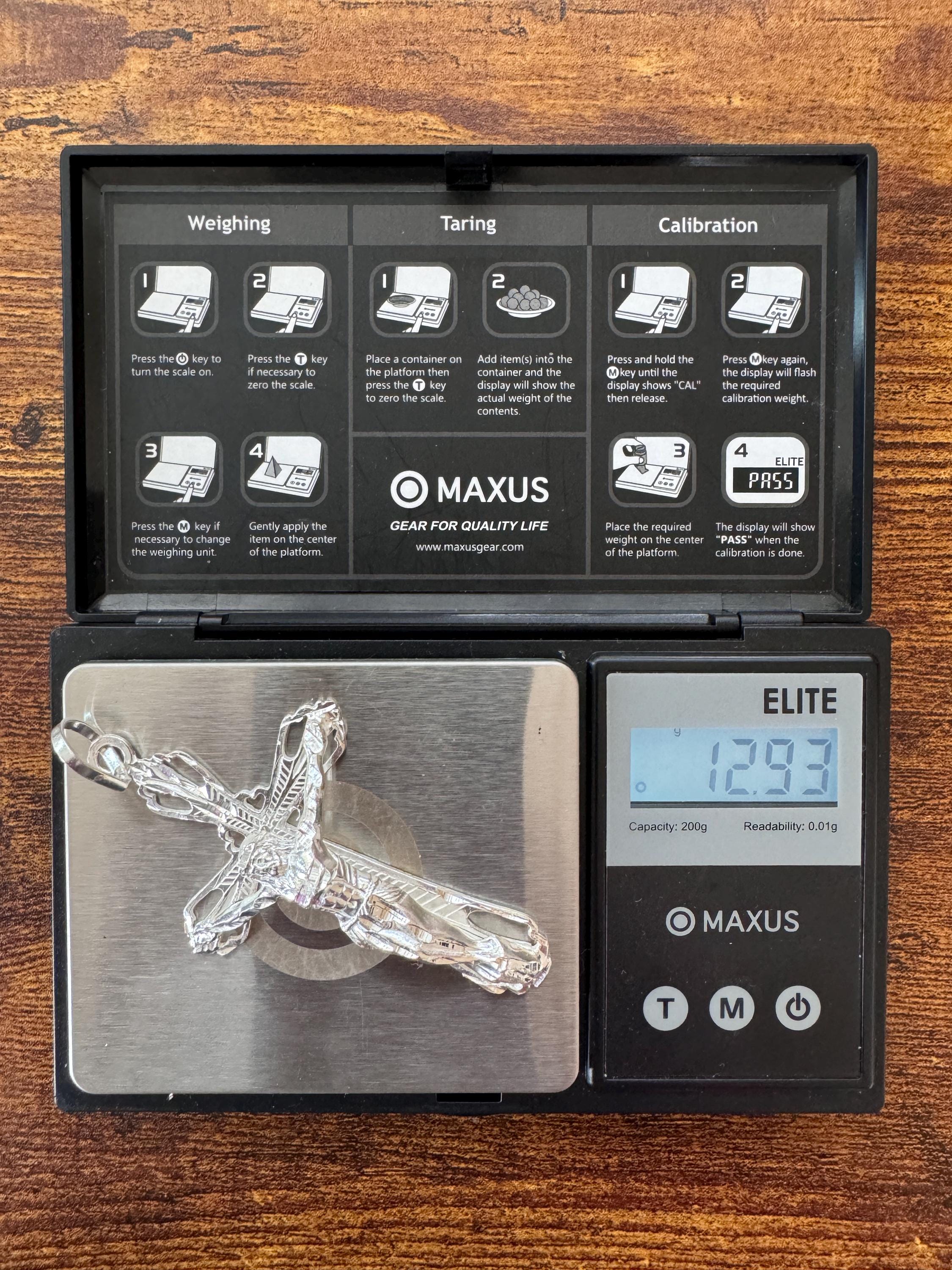 925 Sterling Silver Jesus Cross pendant | 925 Cruz De Jesus Dije