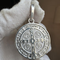 Medalla plata 925 San Benito tamaño MEDIANO