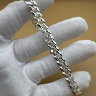 Pulsera elegante de plata 925, eslabón cubano |Elegant 925 silver Cuban link bracelet