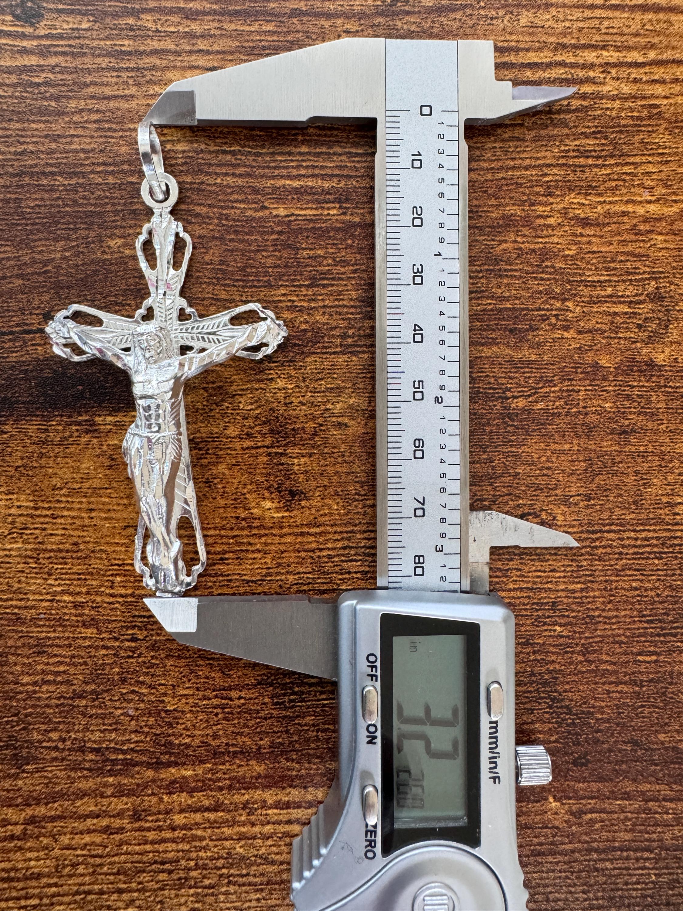 925 Sterling Silver Jesus Cross pendant | 925 Cruz De Jesus Dije
