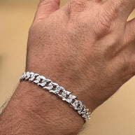 Pulsera elegante de plata 925, eslabón cubano |Elegant 925 silver Cuban link bracelet