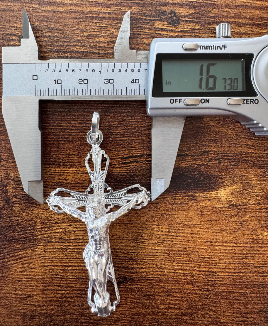 925 Sterling Silver Jesus Cross pendant | 925 Cruz De Jesus Dije