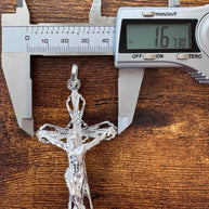 925 Sterling Silver Jesus Cross pendant | 925 Cruz De Jesus Dije