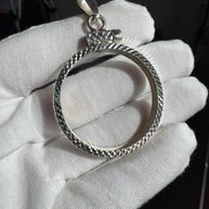 Sterling silver 925 Coin Bezel for collecting silver coins / Bisel de Plata 925 (Small Bezel)