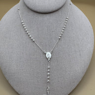Beautiful Mini Sterling Silver 925 Handmade 12.5 inch Rosary Perfect Gift (solid beads)