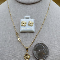 Lucky Clover 10K Gold Jewelry Set | Set De Suerte de 10K Oro