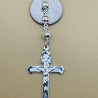 Beautiful Sterling Silver 925 Handmade 17 inch Rosary Perfect Gift (Perforated beads)