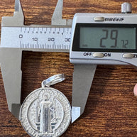 Medalla plata 925 San Benito tamaño MEDIANO