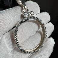 Sterling silver 925 Coin Bezel for collecting silver coins / Bisel de Plata 925 (Small Bezel)