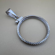 Sterling silver 925 Coin Bezel for collecting silver coins / Bisel de Plata 925 (Large Bezel)