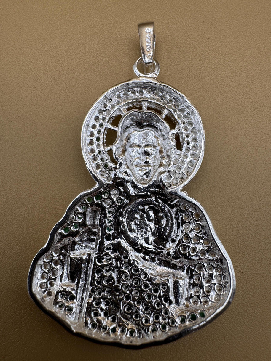 925 Sterling Silver Saint Jude Pendant / Colgante de San Judas Plata 925