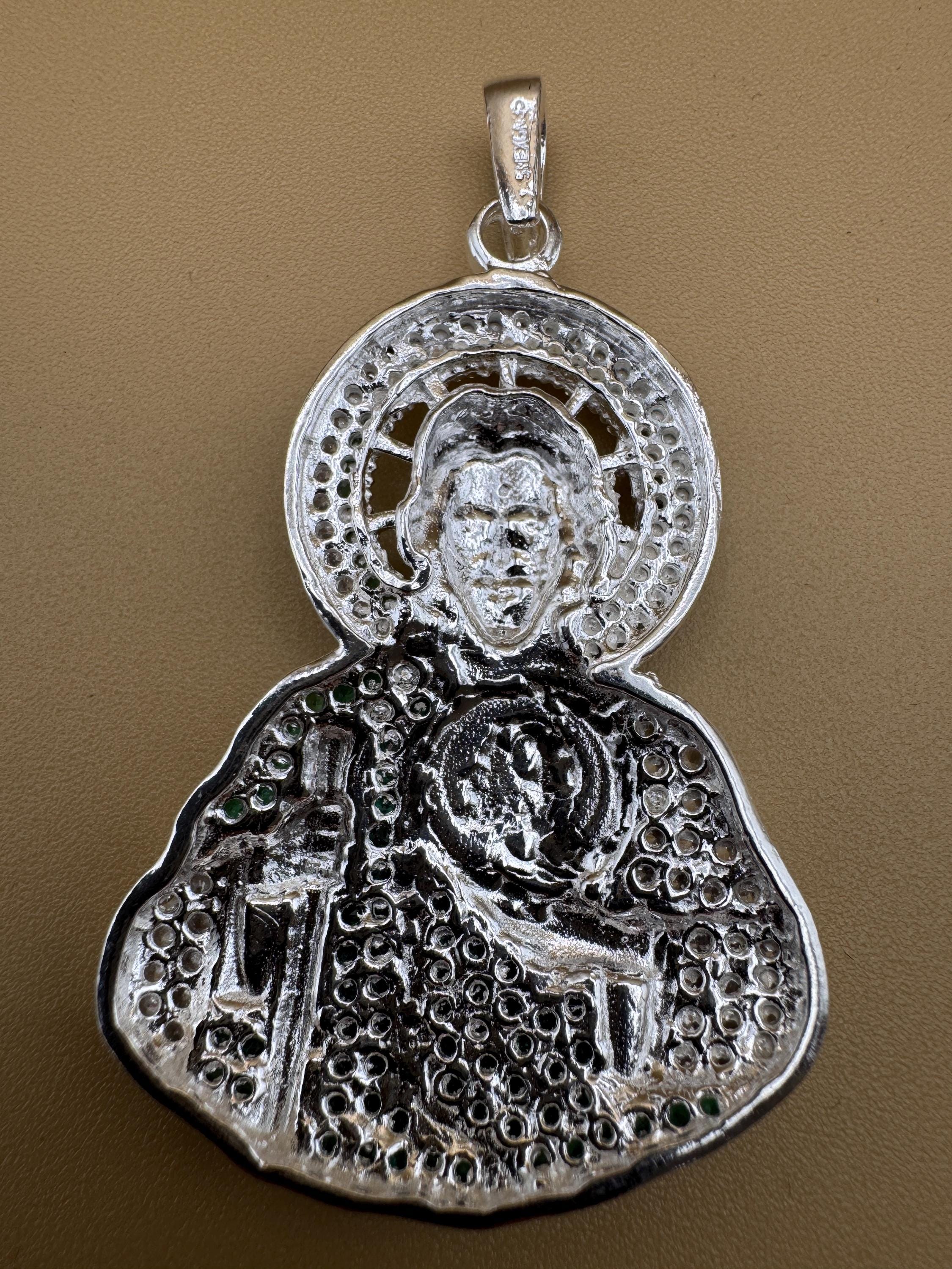 925 Sterling Silver Saint Jude Pendant / Colgante de San Judas Plata 925