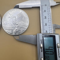 925 sterling silver keychain with a coin bezel /  925 Plata llavero con Bizel