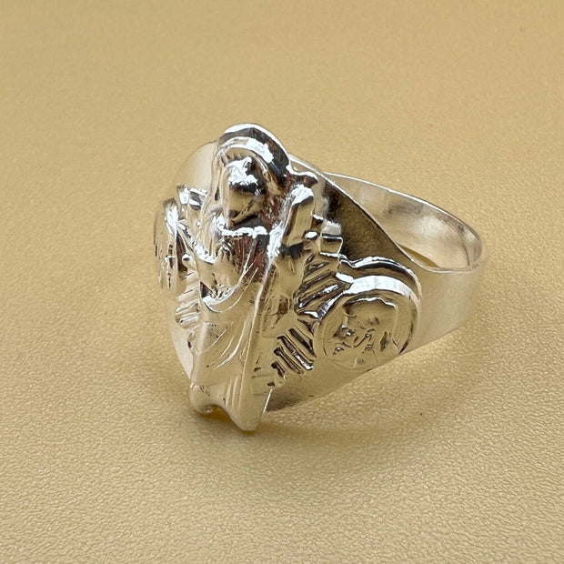 Saint Judas Sterling Silver Signet Ring, Men's ring, religious ring, Catholic gift ring, Christian jewelry, 925k sterling silver ring