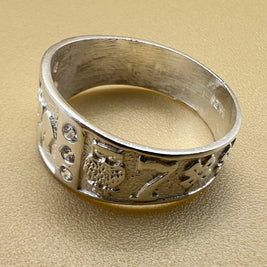Good Luck Sterling Silver Ring Band, Lucky Ring, Lucky Symbol, Gift for men, 925k silver ring, horseshoe, talisman, good luck charm handmade