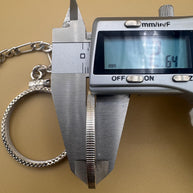 925 sterling silver keychain with a coin bezel /  925 Plata llavero con Bizel