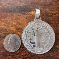 MEDALLA de San Benito en Plata de Ley 925.