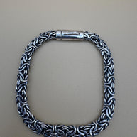 925 sterling silver Byzantine bracelet handmade | Pulsera bizantina de plata 925 Hecho a mano