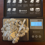 Hermoso rosario de plata esterlina 925 hecho a mano, regalo perfecto (21 pulgadas)