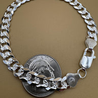 Pulsera elegante de plata 925, eslabón cubano |Elegant 925 silver Cuban link bracelet