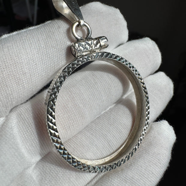 Sterling Silver 925 Coin Bezel for Collectible Coins - (Small Bezel / Bisel Chico)