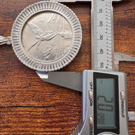 Elegant 925 Sterling Silver Coin & Bezel — Unique Statement Pendant