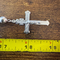 Beautiful Sterling Silver 925 Handmade Rosary Perfect  Gift (18 inch size) Solid beads