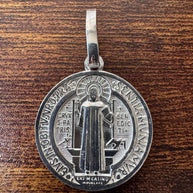 Medalla plata 925 San Benito tamaño MEDIANO