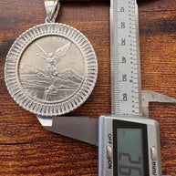 Elegant 925 Sterling Silver Coin & Bezel — Unique Statement Pendant