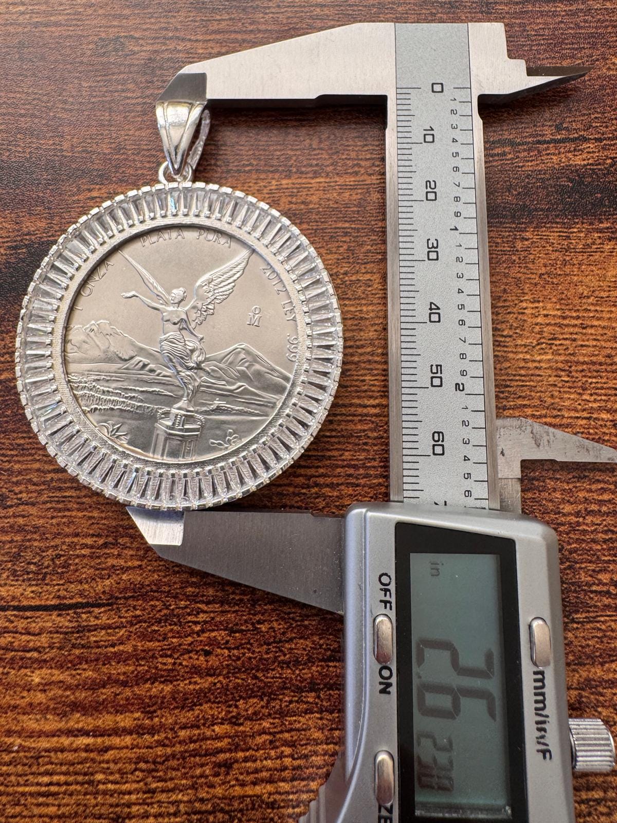 Elegant 925 Sterling Silver Coin & Bezel — Unique Statement Pendant