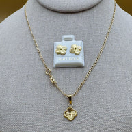 Lucky Clover 10K Gold Jewelry Set | Set De Suerte de 10K Oro