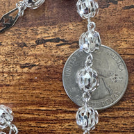 Hermoso rosario de plata esterlina 925 hecho a mano, regalo perfecto (21 pulgadas)