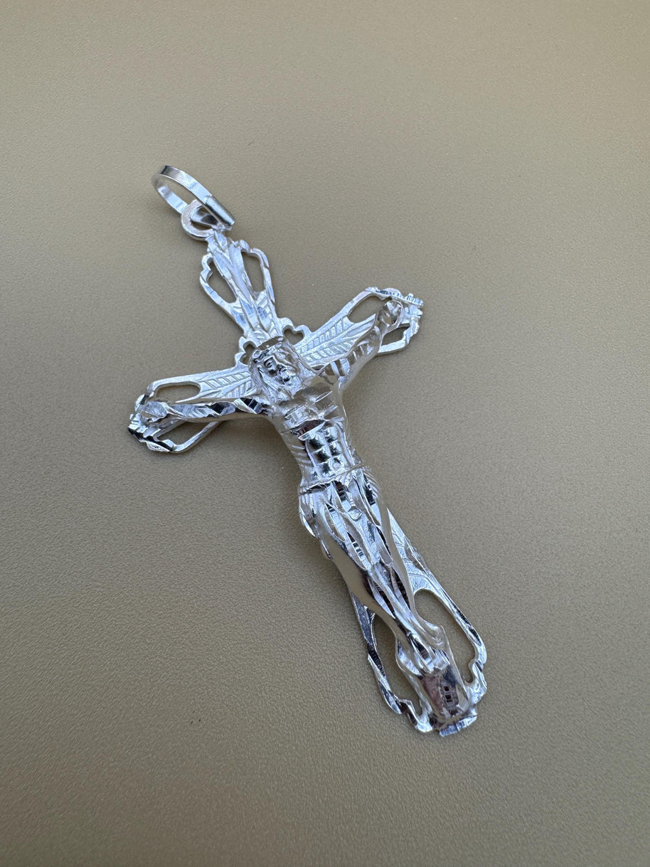 925 Sterling Silver Jesus Cross pendant | 925 Cruz De Jesus Dije