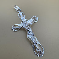 925 Sterling Silver Jesus Cross pendant | 925 Cruz De Jesus Dije