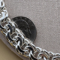 Heavy Handmade 925 Sterling Silver Byzantine Chain / Imponente Cadena Tejido Chino Plata 925