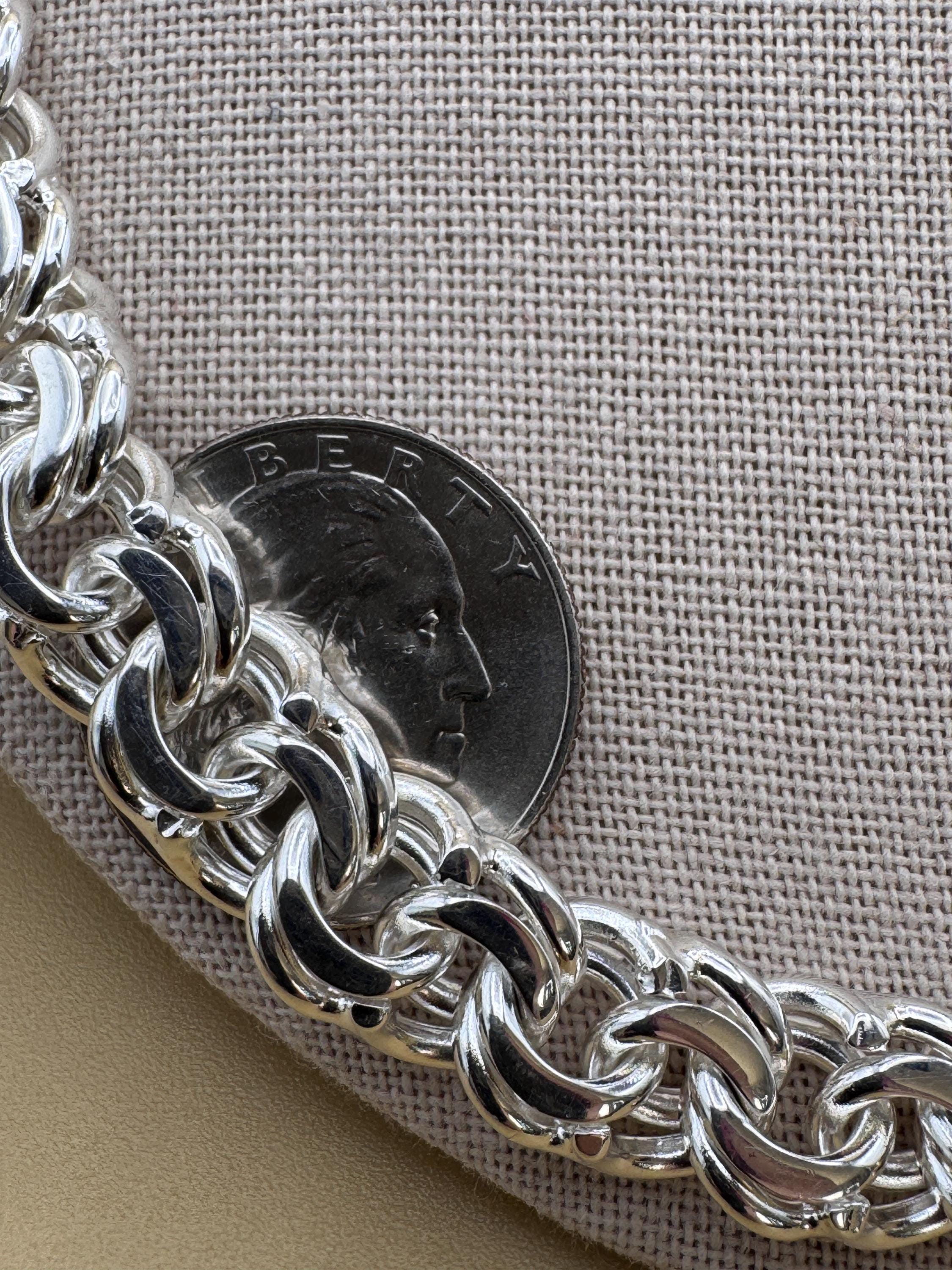 Heavy Handmade 925 Sterling Silver Byzantine Chain / Imponente Cadena Tejido Chino Plata 925