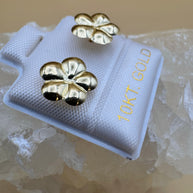 10K Gold Flower Stud Earrings | Dainty Floral| Small Gold