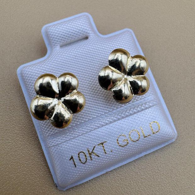 10K Gold Flower Stud Earrings | Dainty Floral| Small Gold