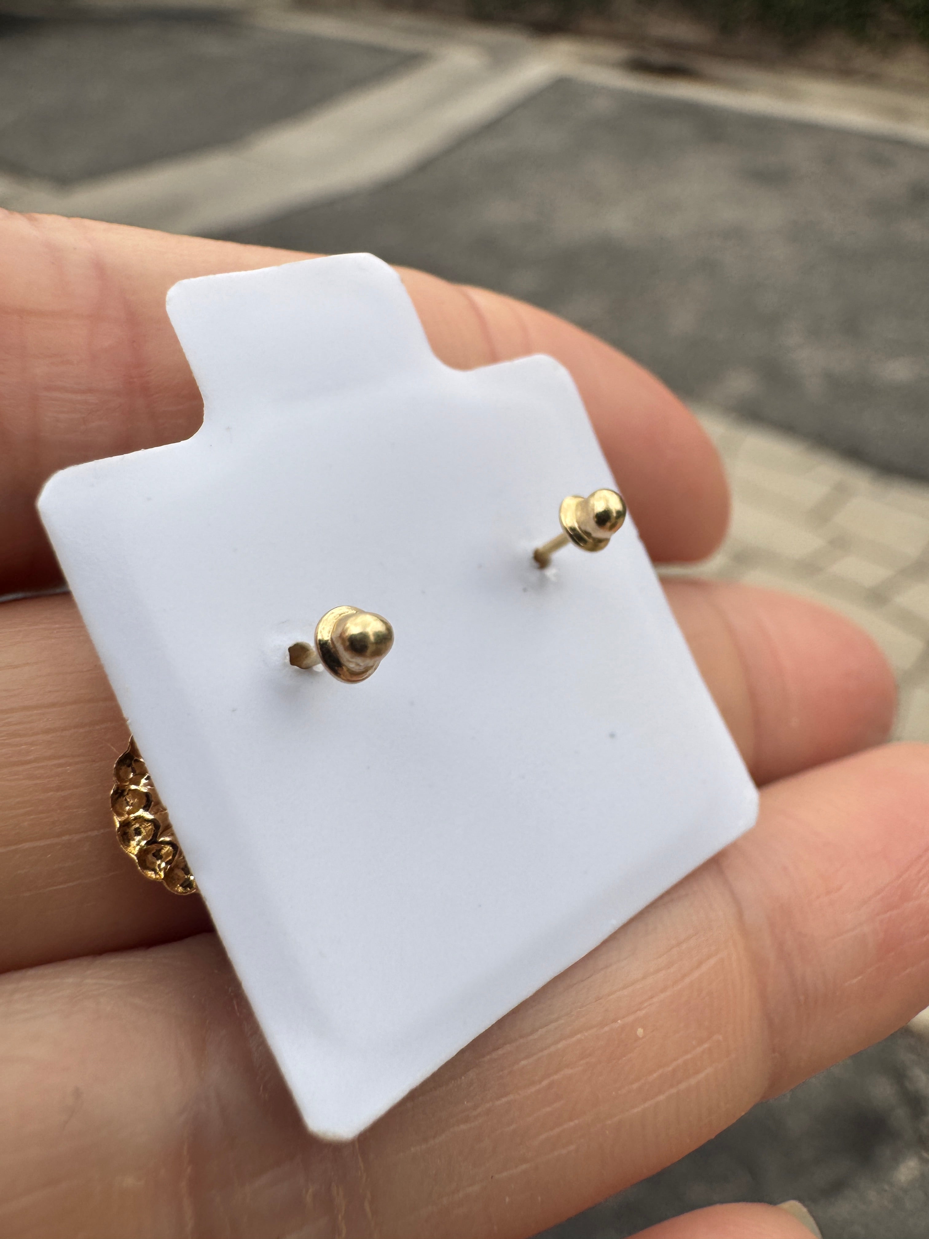 10K Gold Textured Clover Stud Earrings | Elegant Quatrefoil Sunburst Earrings